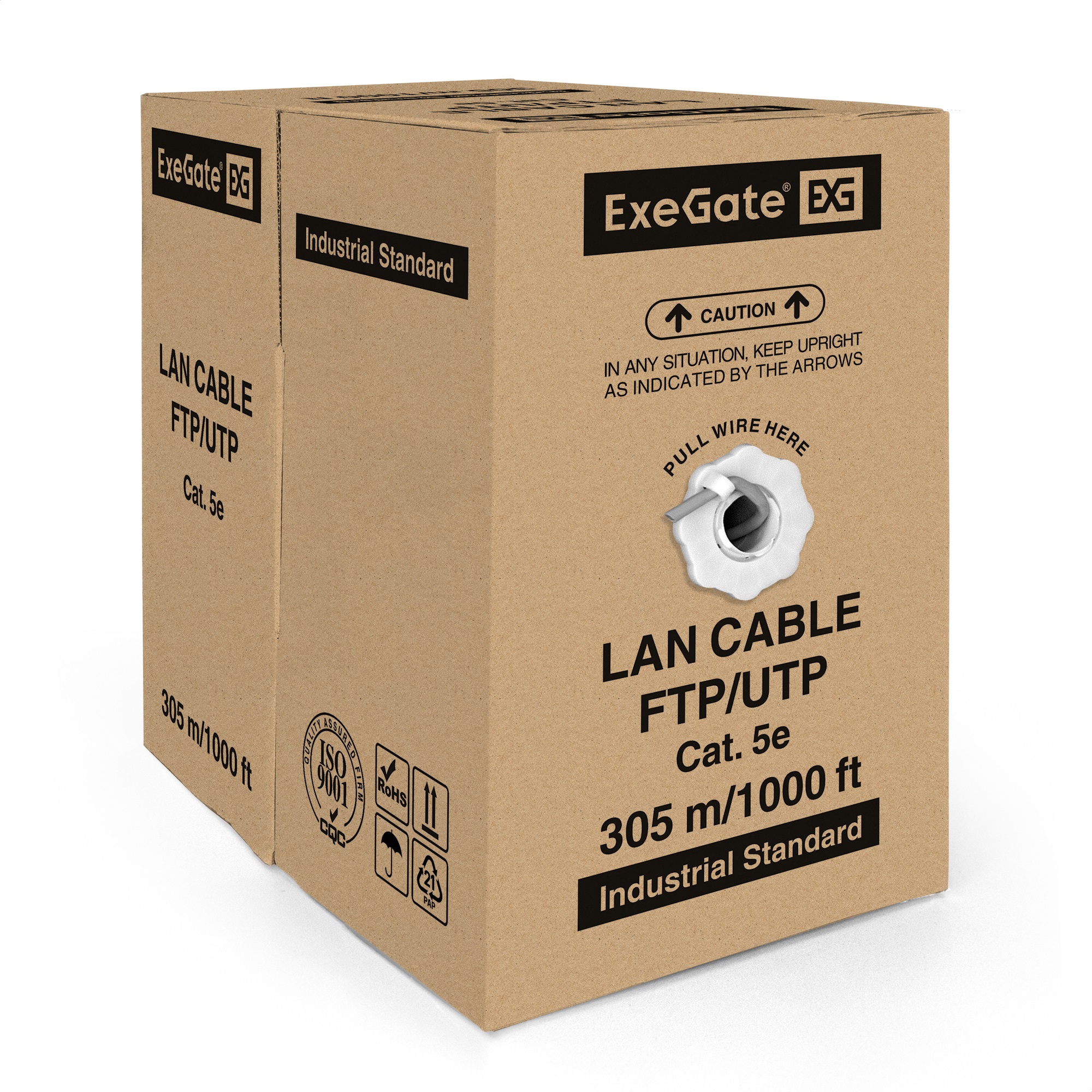 Exegate EX289281RUS Кабель ExeGate UTP4-C5e-CU-S25-IN-LSZH-GR-305 UTP 4 пары кат.5e медь, 25AWG, LSZH, бухта 305м, серый Exegate EX289281RUS Кабель ExeGate UTP4-C5e-CU-S25-IN-LSZH-GR-305 UTP 4 пары кат.5e медь, 25AWG, LSZH, бухта 305м, серый