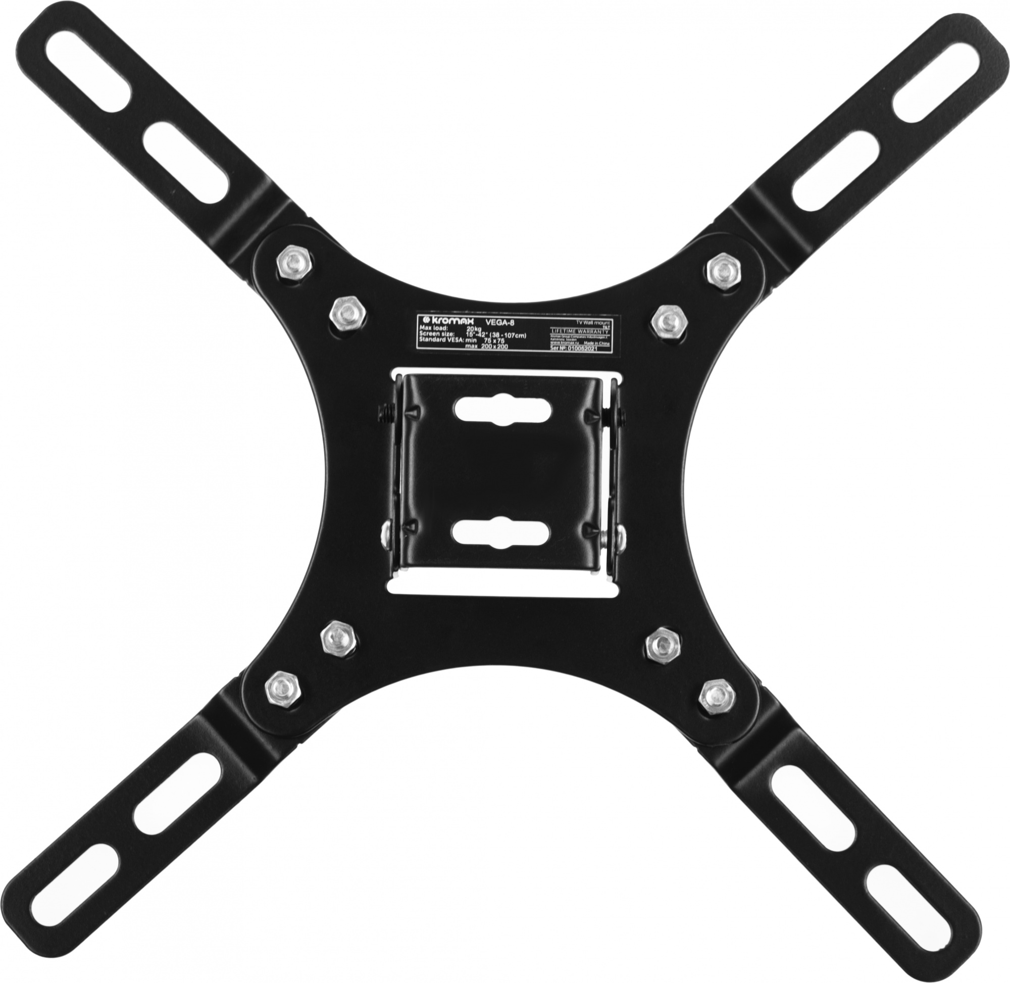 Kromax VEGA-8 черный 15"-42" макс.15кг настенный наклон
