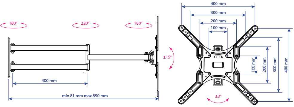Kromax DIX-25 черный 24"-55" макс.20кг настенный поворотно-выдвижной и наклонный Kromax DIX-25 черный 24"-55" макс.20кг настенный поворотно-выдвижной и наклонный