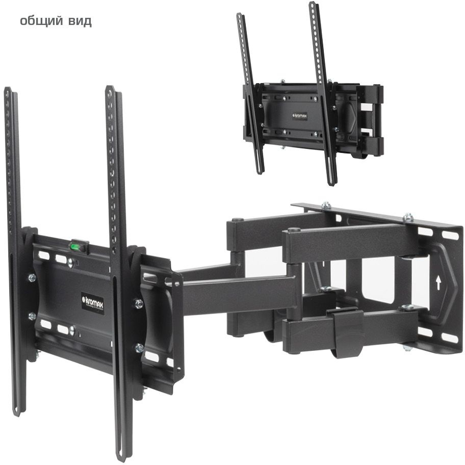 Kromax PIXIS-L-2 черный 22"-65" макс.50кг настенный поворот и наклон