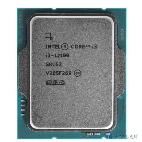 CPU Intel Core i3-12100 Alder Lake OEM {3.3 ГГц/ 4.3 ГГц в режиме Turbo, 12MB, Intel UHD Graphics 730, LGA1700}