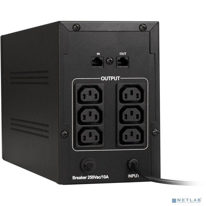 Exegate EP285514RUS ИБП ExeGate SpecialPro UNB-2000.LED.AVR.C13.RJ <2000VA/1200W, LED, AVR, 6*IEC-C13, RJ45/11, Black>