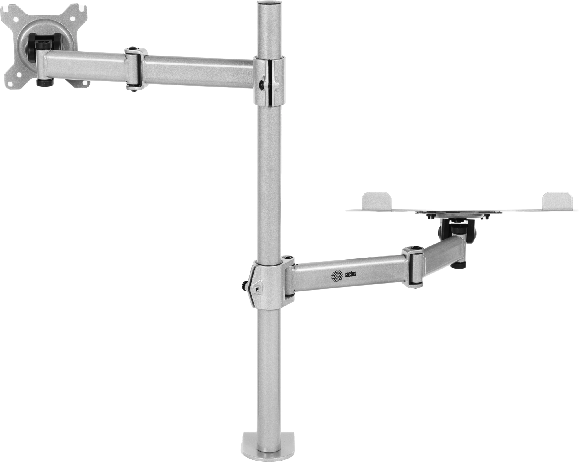 Cactus CS-VM-LH07-AL серебряный 13"-27" макс.8кг настольный поворот и наклон