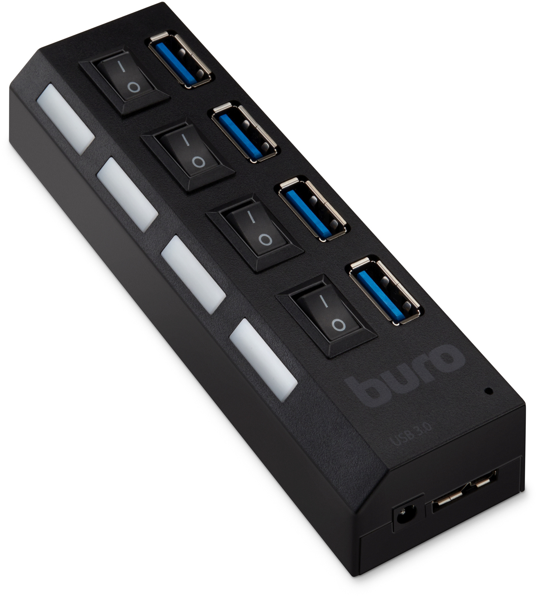 Buro BU-HUB4-U3.0-L Разветвитель USB 3.0 4порт. черный (389737)