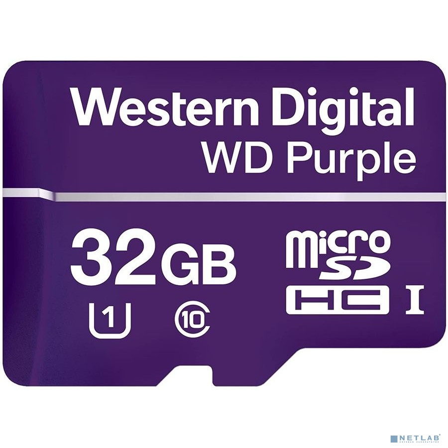 Micro SecureDigital 32GB WD Class10 WDD032G1P0C Purple w/o adapter