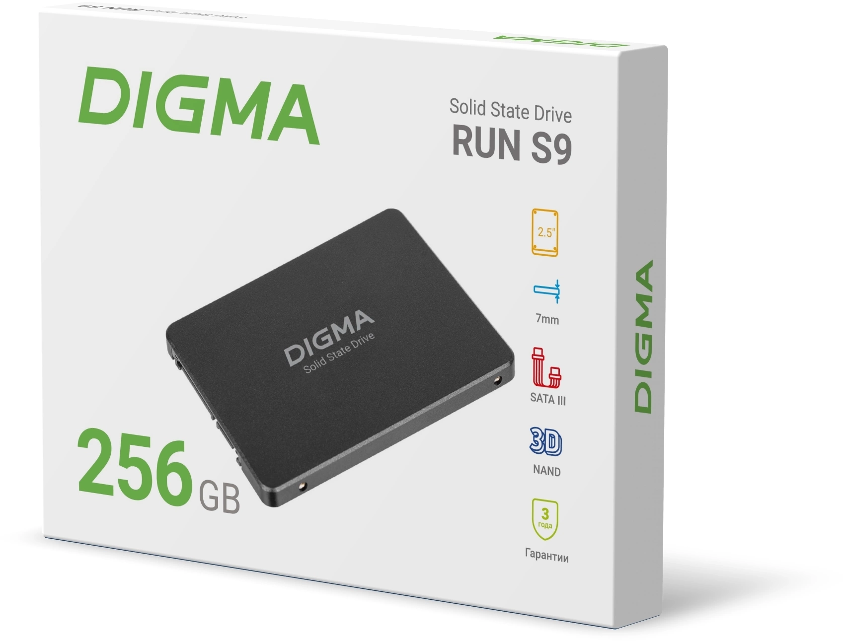 SSD Digma 256Gb SATA3 DGSR2256GS93T Run Y2 2.5" (1651620)