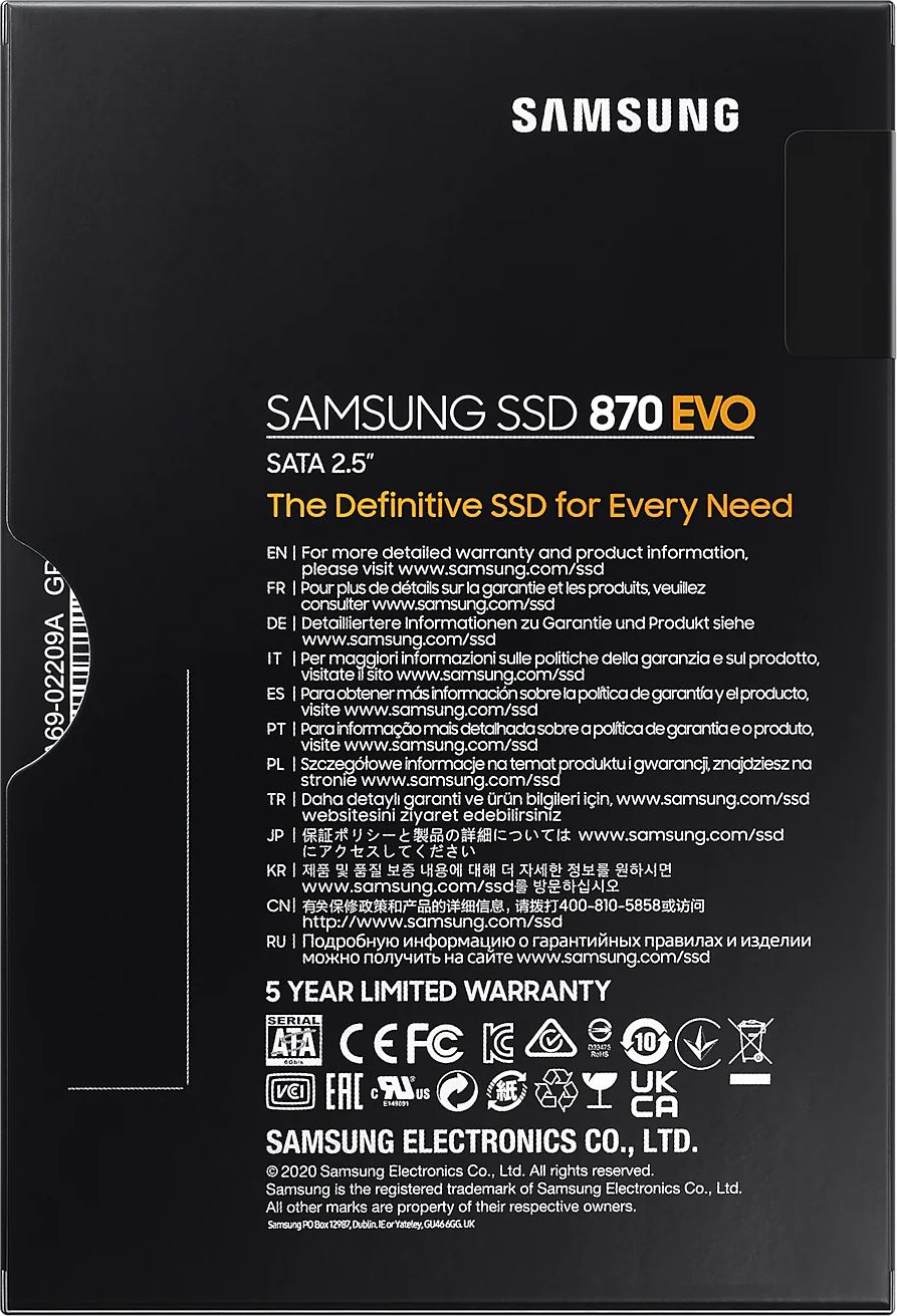 Samsung SSD 250Gb 870 EVO MZ-77E250B/EU