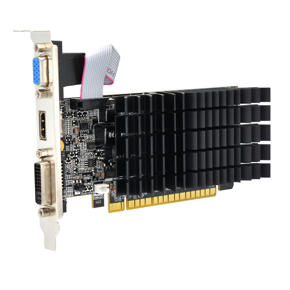 Видеокарта AFOX Geforce G210 LP 1GB  DDR3 64-bit  VGA/DVI/HDMI  (AF210-1024D3L5-V2)