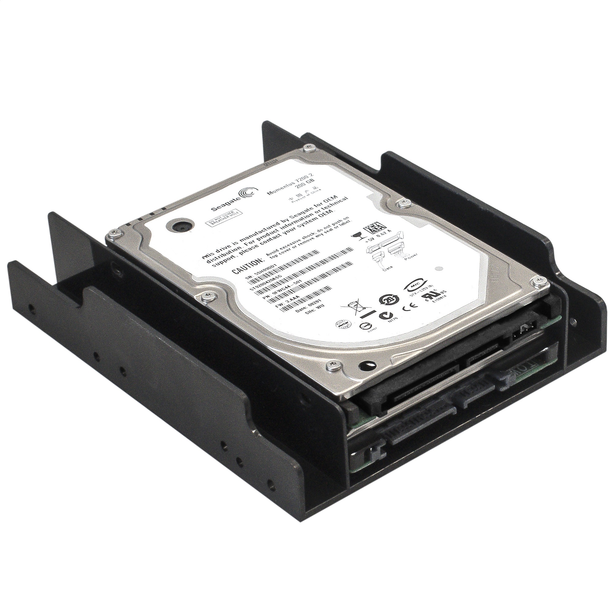 Exegate EX292545RUS Салазки (переходник) ExeGate HD-22T3P пластиковые для установки 2xHDD/SSD 2.5&quot; в отсек 3.5&quot;