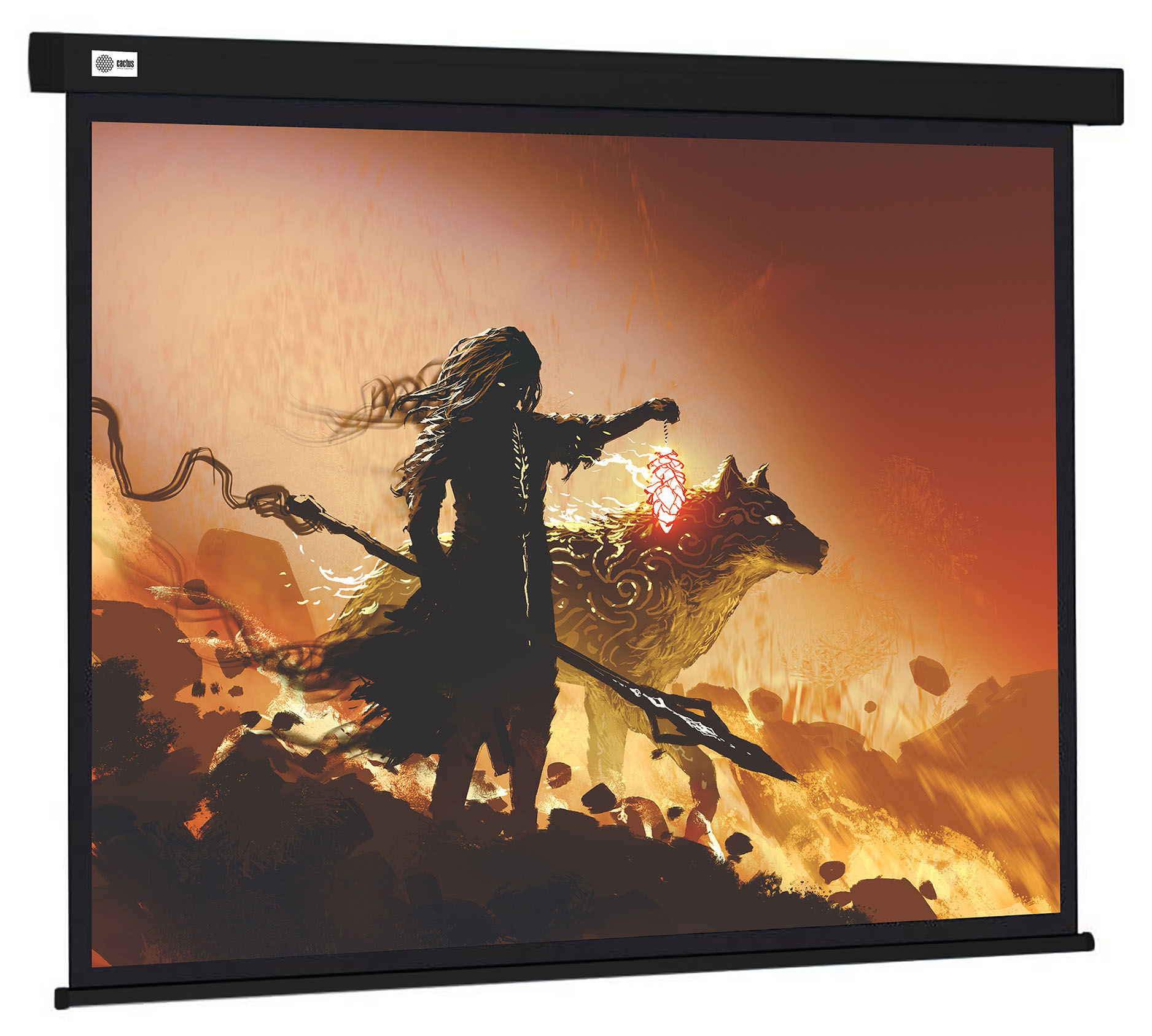 Экран Cactus Wallscreen CS-PSW-149X265-BK 149.4x265.7см 16:9 настенно-потолочный рулонный черный Экран Cactus Wallscreen CS-PSW-149X265-BK 149.4x265.7см 16:9 настенно-потолочный рулонный черный