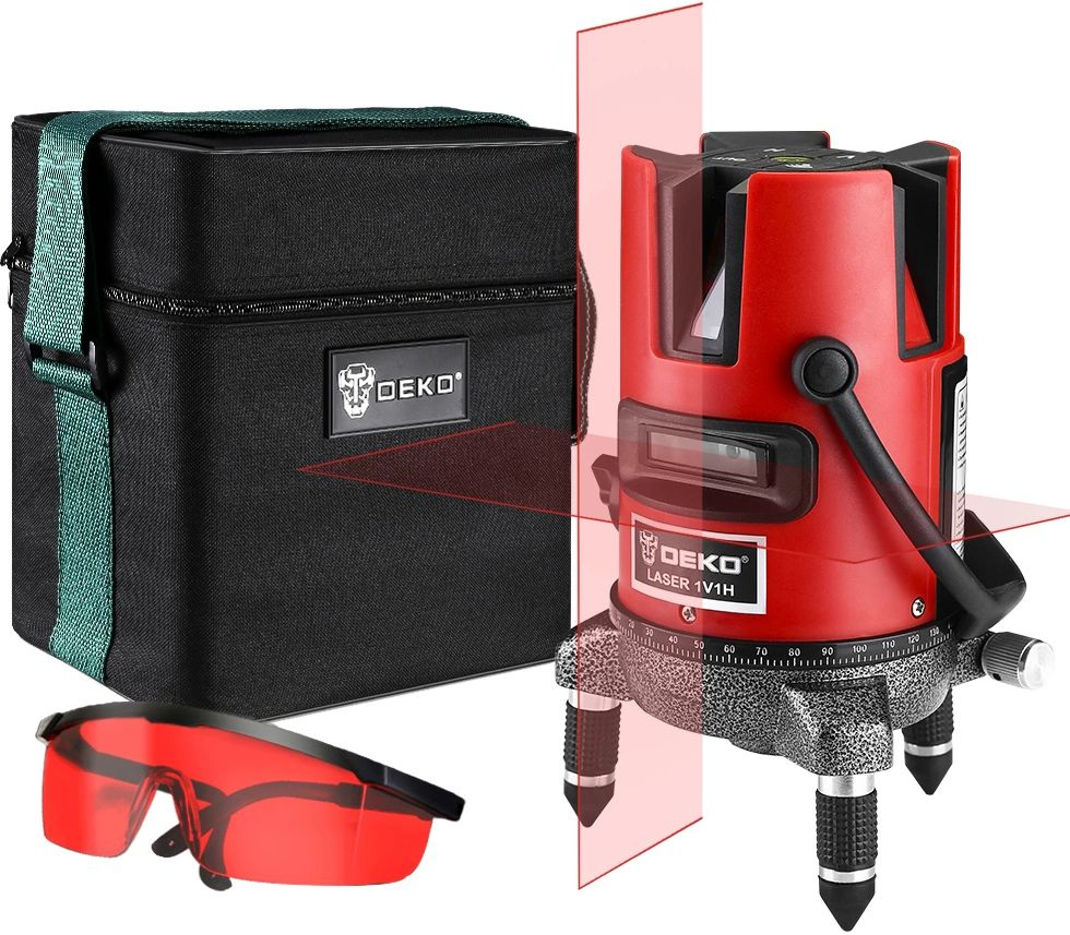 Уровень лазерный DEKO DKLL02RB SET1 { в сумке } [065-0275]
