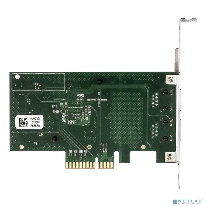 Exegate EX292506RUS Сетевой адаптер ExeGate EXE-I350-T2V2 (PCI-E x4 v2.1, порты 2xRJ45 (медные), 10/100/1000Mbps, Gigabit NIC Intel Chipset NHI350AM2)