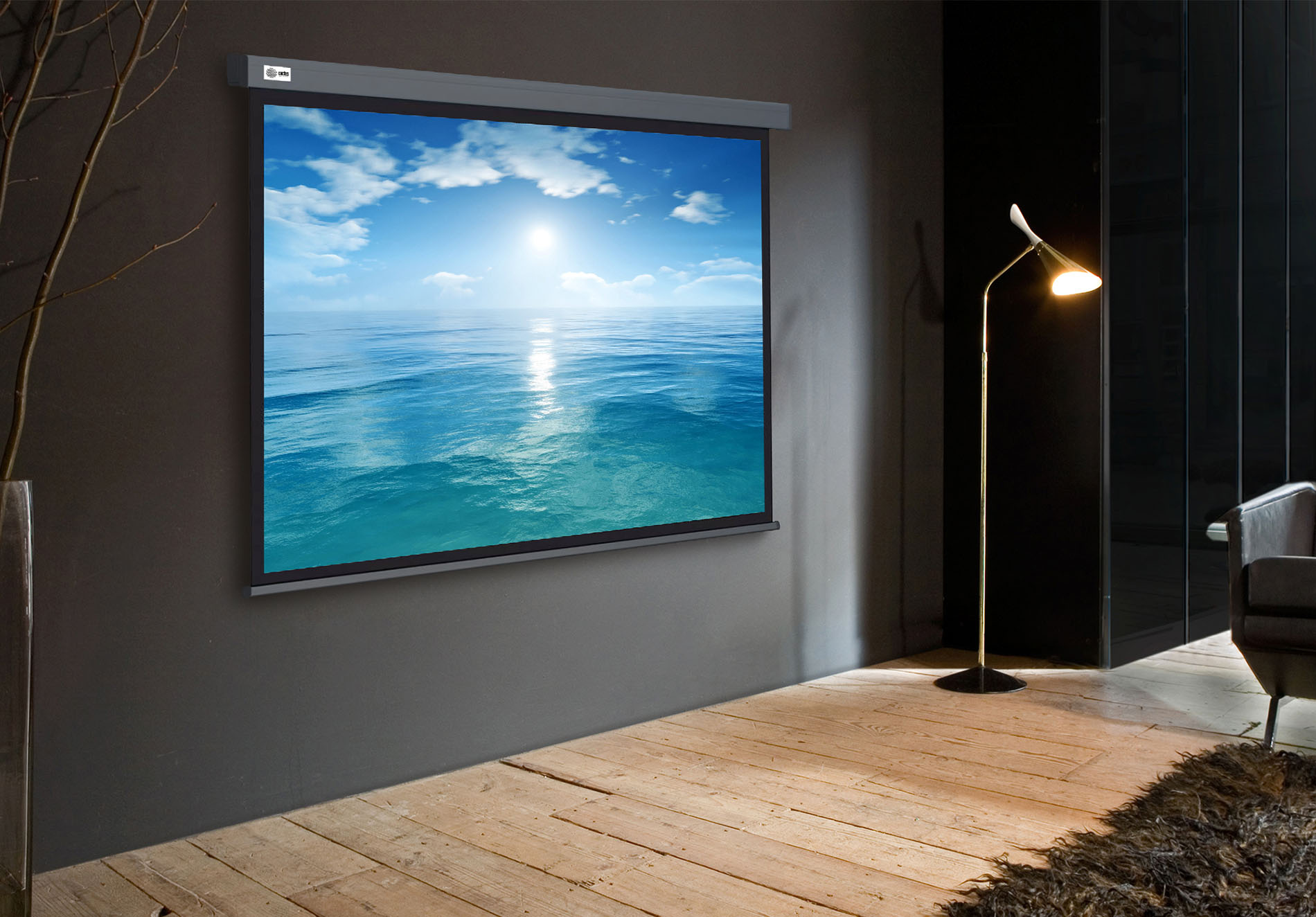 Экран Cactus Wallscreen CS-PSW-104X186-SG, 186х104.6 см, 16:9, настенно-потолочный серый Экран Cactus Wallscreen CS-PSW-104X186-SG, 186х104.6 см, 16:9, настенно-потолочный серый