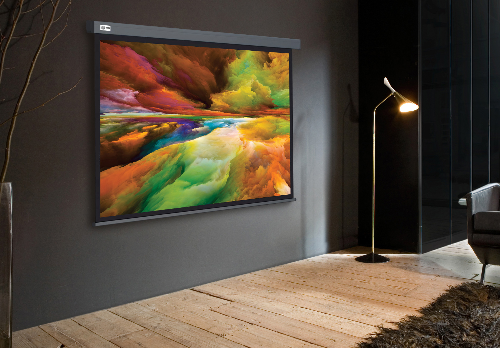 Экран Cactus Wallscreen CS-PSW-152X203-SG,  203х152 см, 4:3,  настенно-потолочный серый