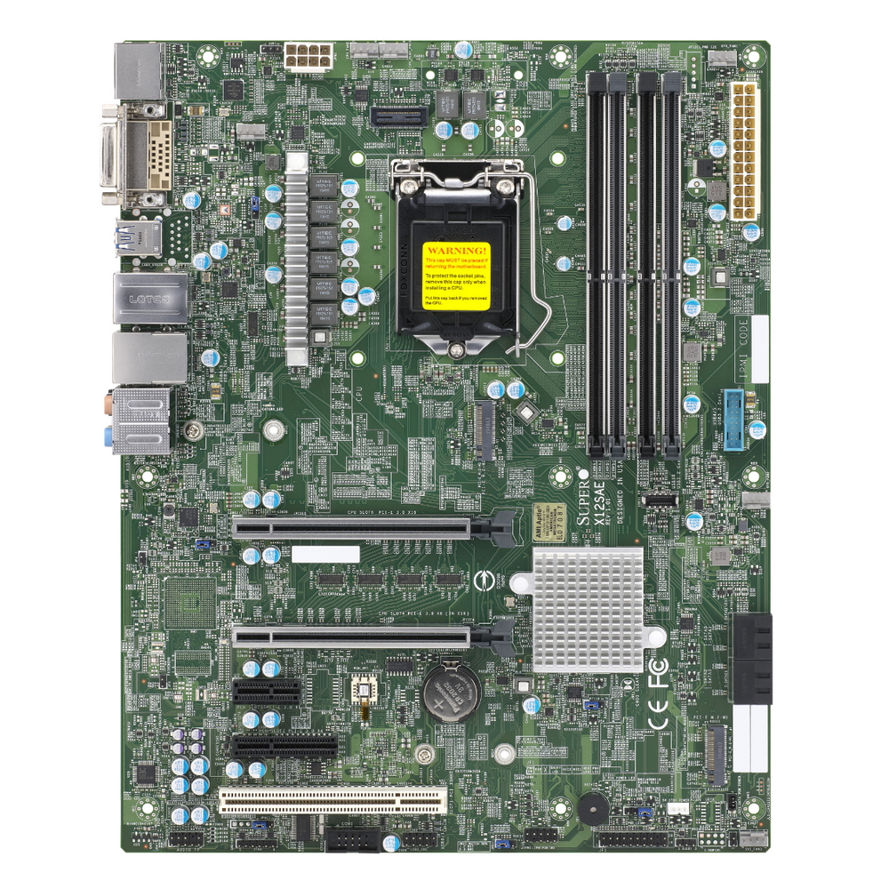 Supermicro MBD-X12SAE-B 10th Generation Intel® Core™ i9/Core™ i7/Core™i5/Core™i3/Pentium®/Celeron® Processor,Intel® Xeon® W-1200 Processors Single Socket LGA-1200 (Socket H5)