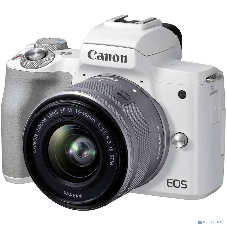 Canon EOS M50 Mark II белый {24.1Mpix 3" 4K WiFi EF-M15-45 IS STM LP-E12 (с объективом)} Canon EOS M50 Mark II белый {24.1Mpix 3" 4K WiFi EF-M15-45 IS STM LP-E12 (с объективом)}