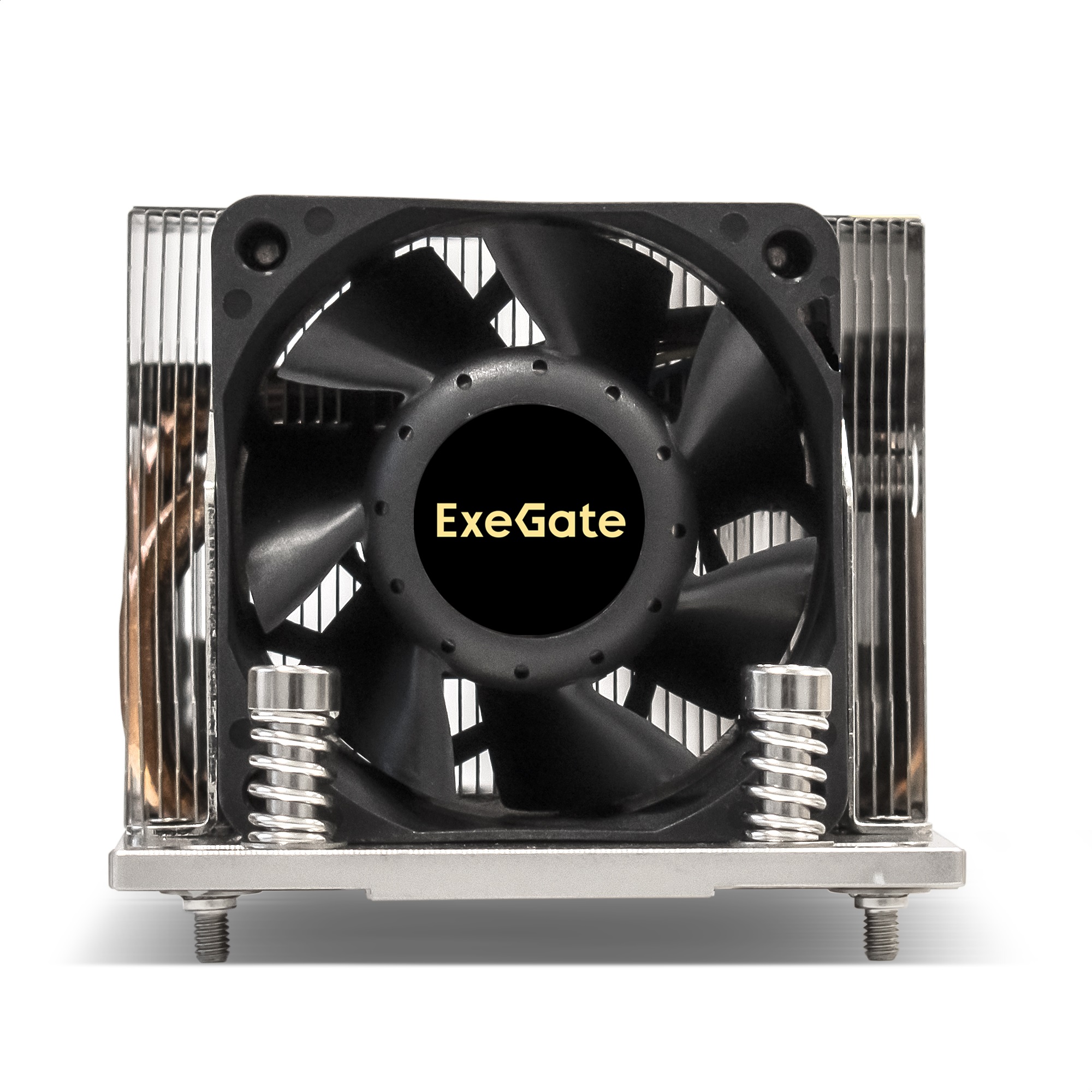 Exegate EX293436RUS ESNK-P0063AP4.PWM.2U.SP3.Cu {Al+Cu, 2U, 4 тепл. трубки, LGA SP3, TDP 240W, PWM, 1600-6800RPM, 2 ball bearing, 4pin, 54,3db, 440г, на винтах, с термопастой} RTL