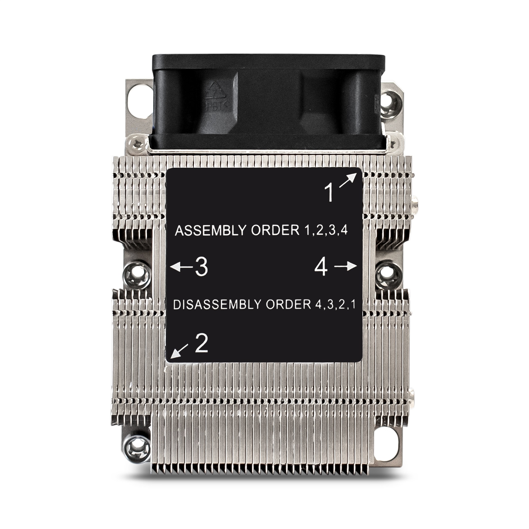 Exegate EX293440RUS Кулер ExeGate ESNK-P0068APS4.PWM.2U.3647.Cu {Al+Cu, 2U, 3 тепл. трубки, LGA3647, TDP 205W, Fan 80mm, PWM, 2100-6800RPM, 2 ball bearing, 4pin, 52db, 410г, на винтах, с термопастой}