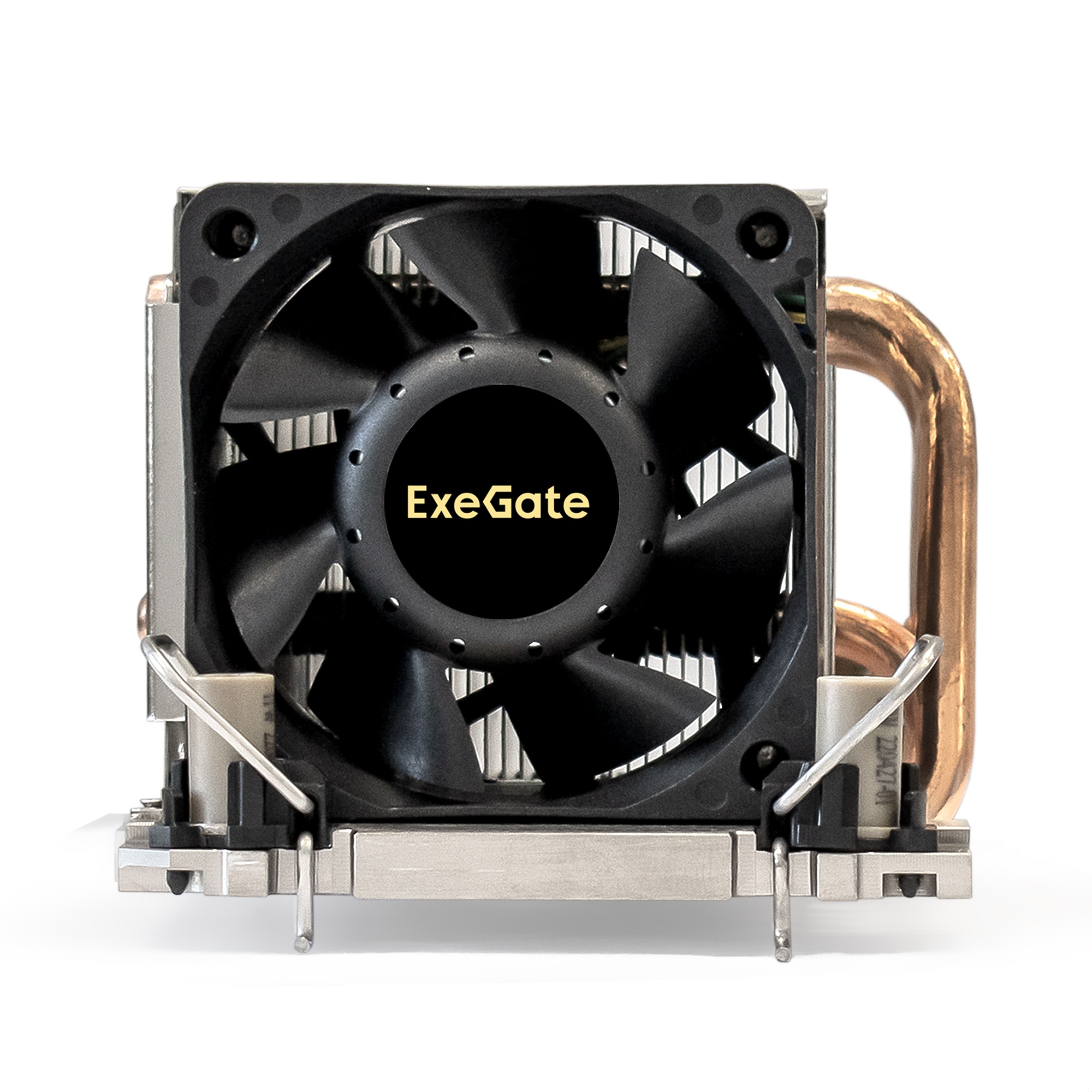 Exegate EX293442RUS Кулер ExeGate ESNK-P0078AP4.PWM.2U.4189.Cu (Al+Cu, 2U, 5 тепл. трубок, LGA 4189, TDP 300W, Fan 80mm, PWM, 2100-8000RPM, 2 ball bearing, 4pin, 54,3db, 400г, на защелках, с термопаст