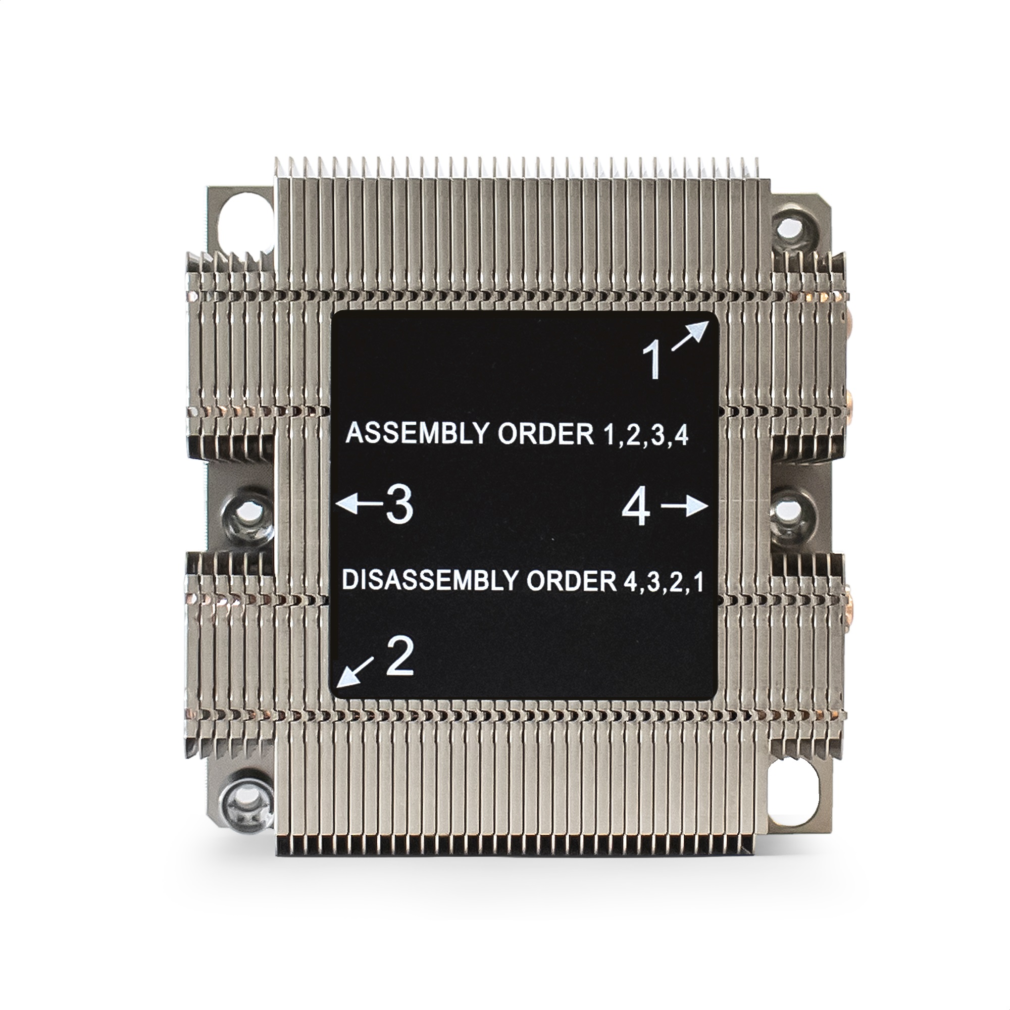 Exegate EX293448RUS Радиатор для процессора ExeGate ESNK-P0068P.2U.3647.Cu (Al+Cu, 2U, 4 тепл. трубки, LGA3647, TDP 205W, 390г, на винтах, с термопастой, Retail box)