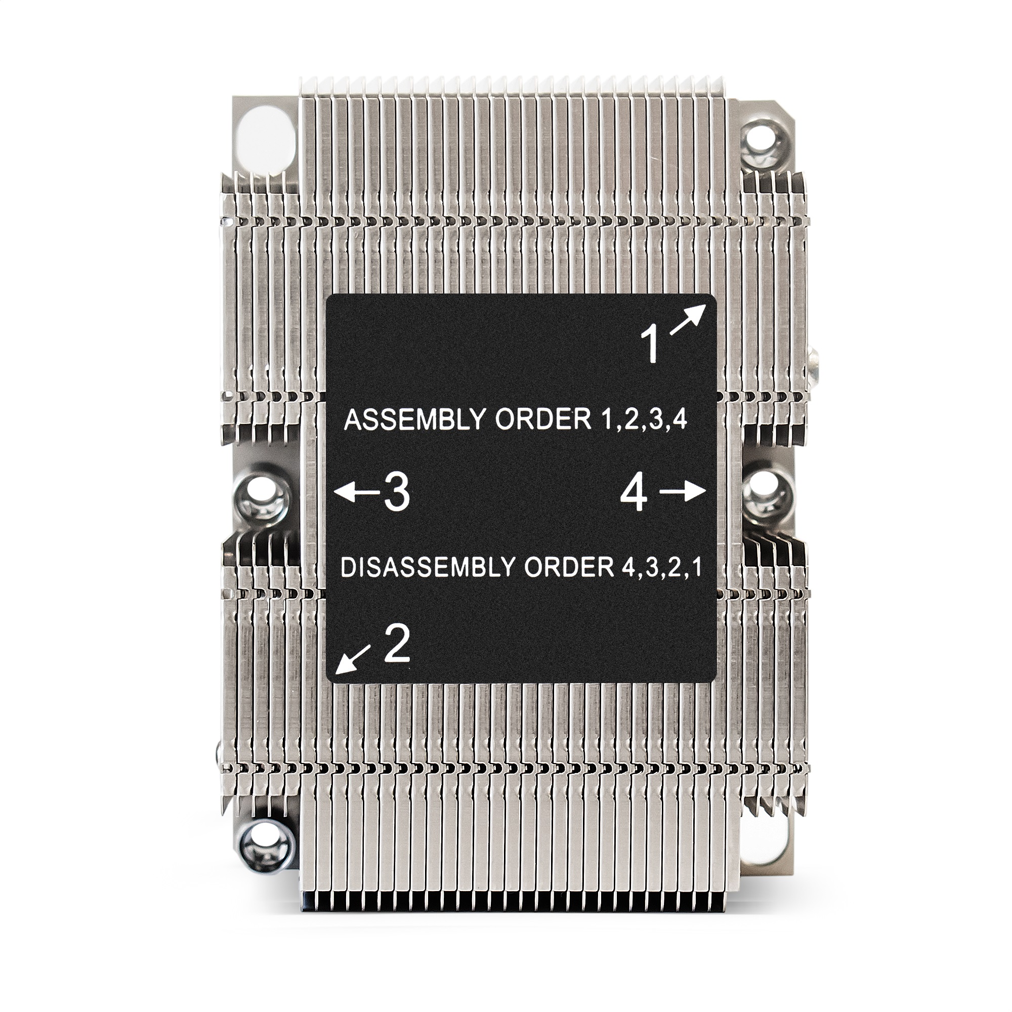 Exegate EX293449RUS Радиатор для процессора ExeGate ESNK-P0068PS.2U.3647.Cu (Al+Cu, 2U, 4 тепл. трубки, LGA3647, TDP 205W, 390г, на винтах, с термопастой, Retail box)