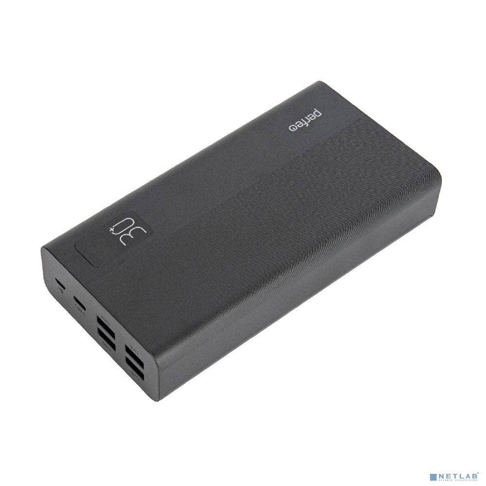 Perfeo Powerbank MOUNTAINS 30000 mAh/LED дисплей/PD + QC 3.0/Type-C/4 USB/Выход: 3A, max 22.5W/Black (PF_D0161) Perfeo Powerbank MOUNTAINS 30000 mAh/LED дисплей/PD + QC 3.0/Type-C/4 USB/Выход: 3A, max 22.5W/Black (PF_D0161)