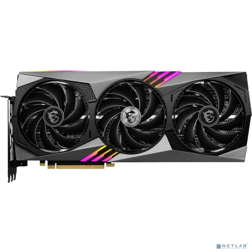 Видеокарта MSI PCI-E 4.0 RTX 4070 Ti GAMING X TRIO 12G NVIDIA GeForce RTX 4070TI 12288Mb 192 GDDR6X 2745/21000 HDMIx1 DPx3 HDCP Ret