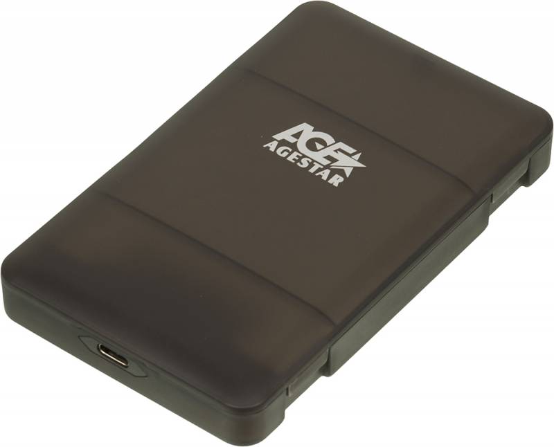 AgeStar 31UBCP3C Внешний корпус для HDD/SSD  SATA USB3.1 пластик черный 2.5&quot;