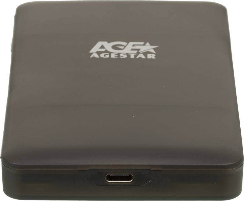 AgeStar 31UBCP3C Внешний корпус для HDD/SSD  SATA USB3.1 пластик черный 2.5&quot;