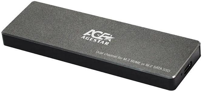 AgeStar 31UBVS6C Внешний корпус для  SSD , черный