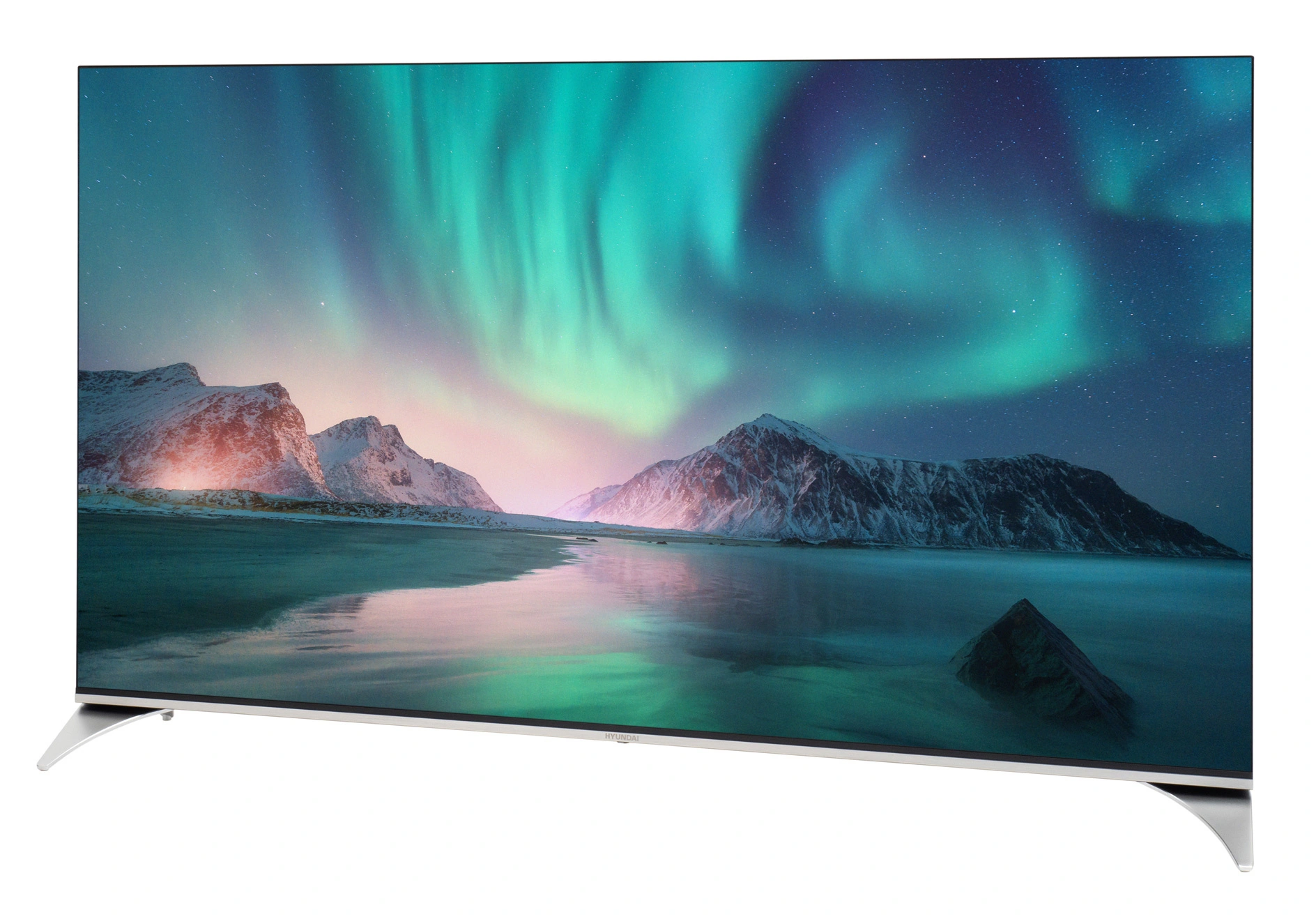 Hyundai 55" H-LED55QBU7500 Android TV Frameless черный 4K Ultra HD 60Hz DVB-T DVB-T2 DVB-C DVB-S DVB-S2 USB WiFi Smart TV
