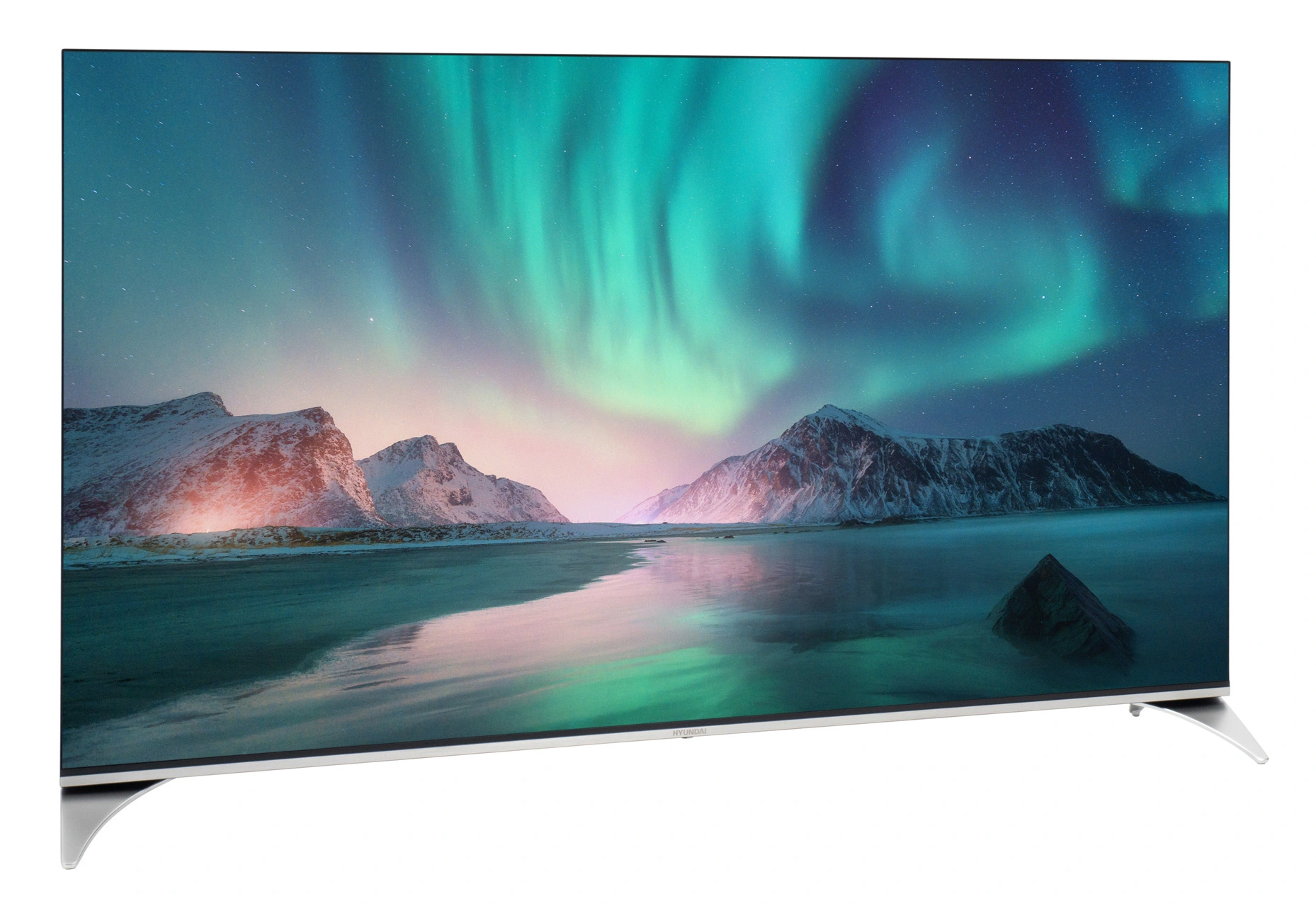 Hyundai 55" H-LED55QBU7500 Android TV Frameless черный 4K Ultra HD 60Hz DVB-T DVB-T2 DVB-C DVB-S DVB-S2 USB WiFi Smart TV