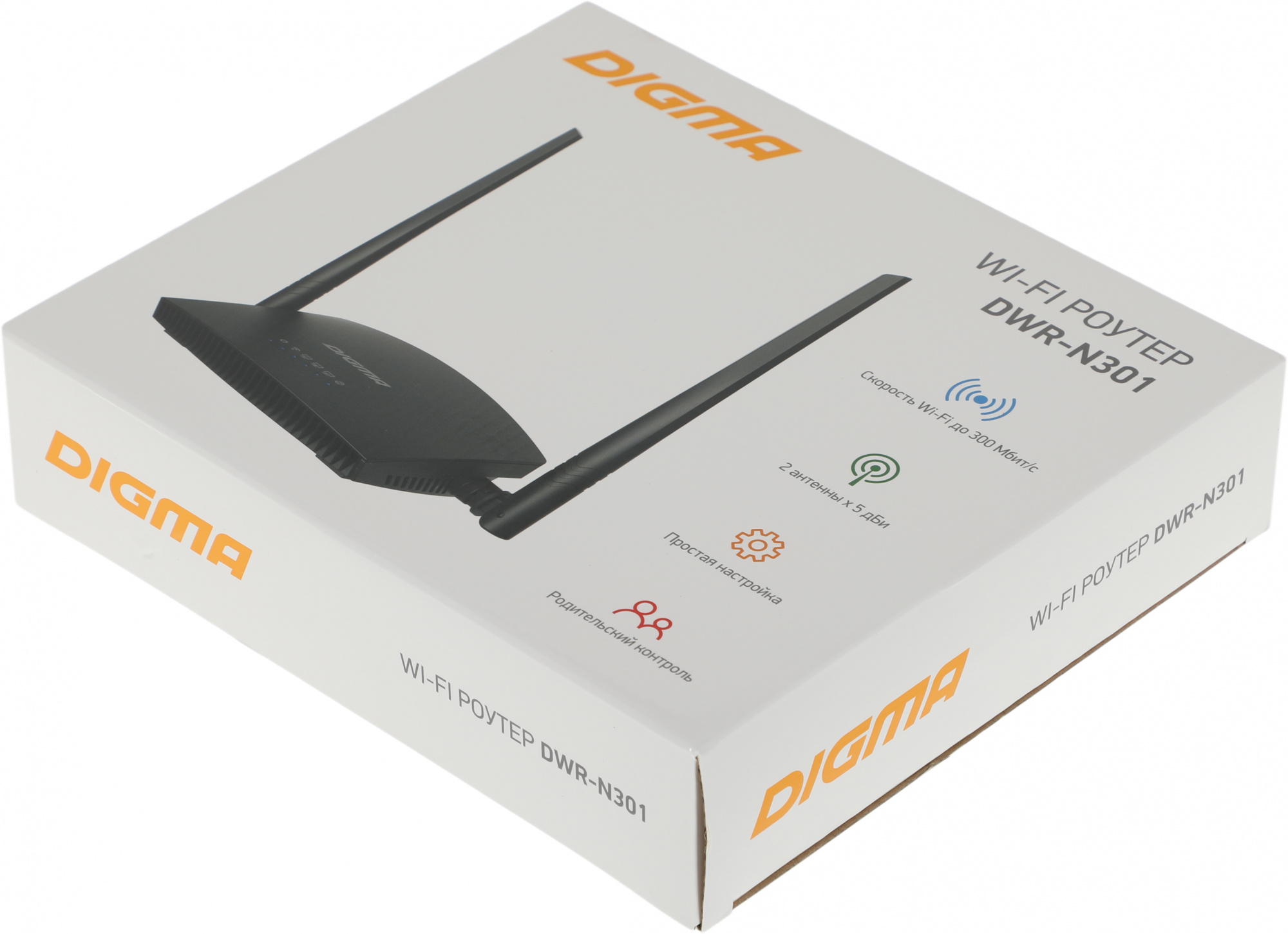 Digma DWR-N301 Router wireless N300 10/100BASE-TX black (kit:1pcs)