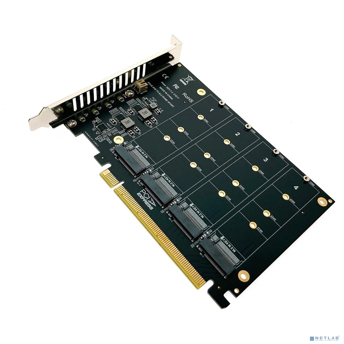 Espada Контроллер PCI-E, 4 порта M.2 NVMe (PCIe4NVME) (45306)