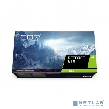 Видеокарта CBR GTX1650 Terminator T1 4Gb GDDR5, 128bit, 1665/8000MHz, 1*DP+1*HDMI+1*DVI, 75W, Ret [VGA-MSGTX1650-4G-RTL]