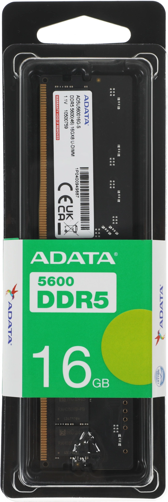 Модуль памяти DIMM 16GB DDR5-5600 AD5U560016G-S ADATA