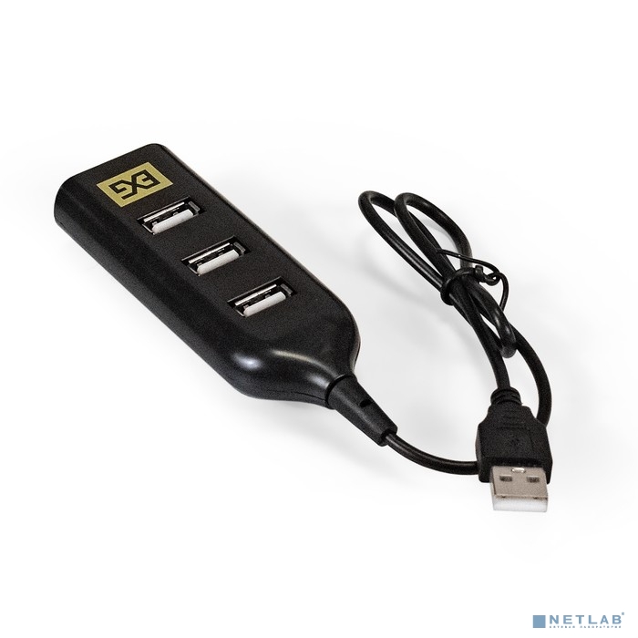 Exegate EX293976RUS USB-Хаб (концентратор) ExeGate DUB-42 (кабель-адаптер USB2.0 --&gt; 4xUSB2.0, Plug&amp;Play, черный)