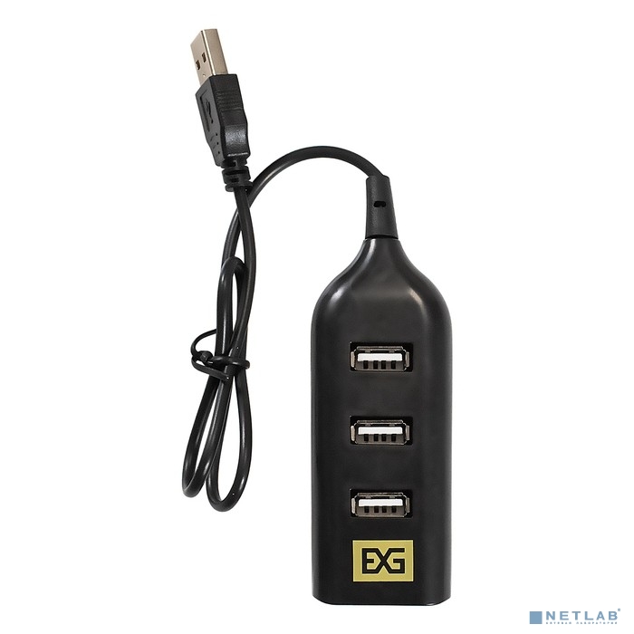 Exegate EX293976RUS USB-Хаб (концентратор) ExeGate DUB-42 (кабель-адаптер USB2.0 --&gt; 4xUSB2.0, Plug&amp;Play, черный)