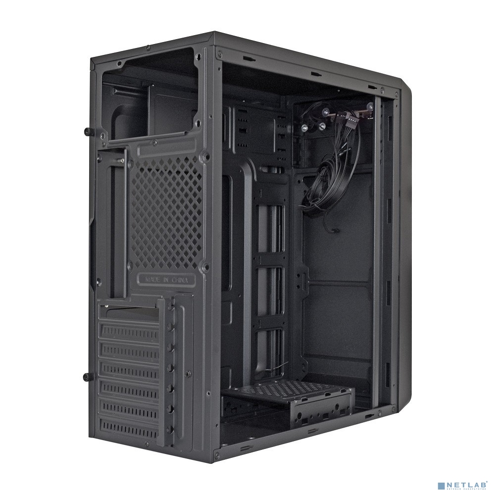 Exegate EX283073RUS Корпус Miditower ExeGate XP-332 Black, ATX, &lt;XP500, Black,120mm&gt;, 2*USB, Audio