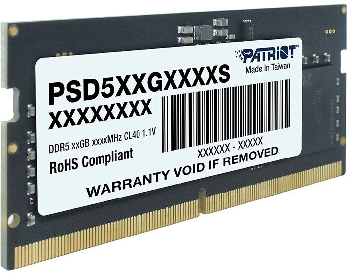 DDR5 16GB 5600MHz Patriot PSD516G560081S Signature RTL PC5-44800 CL46 SO-DIMM 288-pin 1.1В single rank Ret
