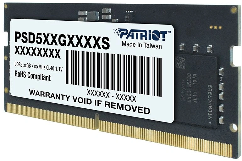 DDR5 16GB 5600MHz Patriot PSD516G560081S Signature RTL PC5-44800 CL46 SO-DIMM 288-pin 1.1В single rank Ret