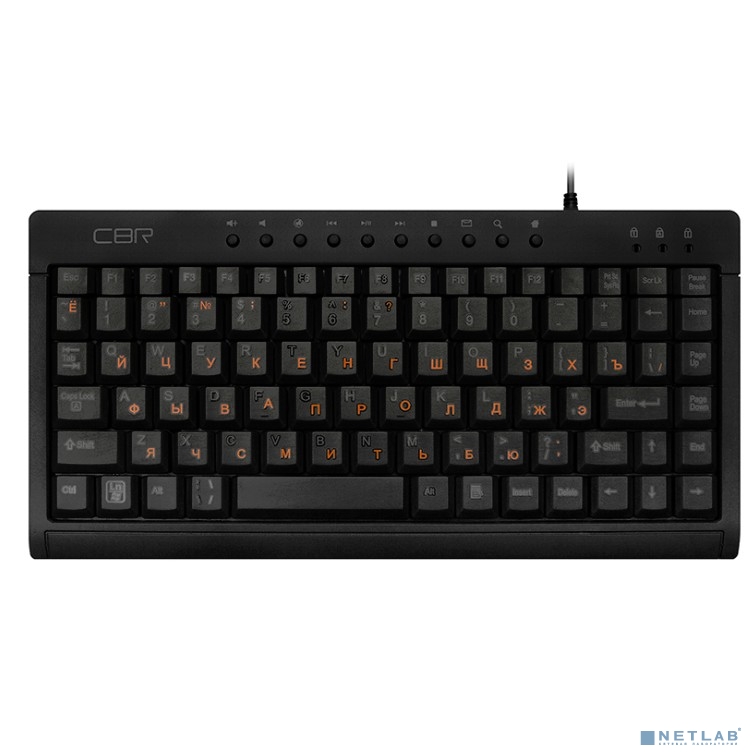 CBR KB 175 Black USB, Клавиатура проводная 1,25 м, мини