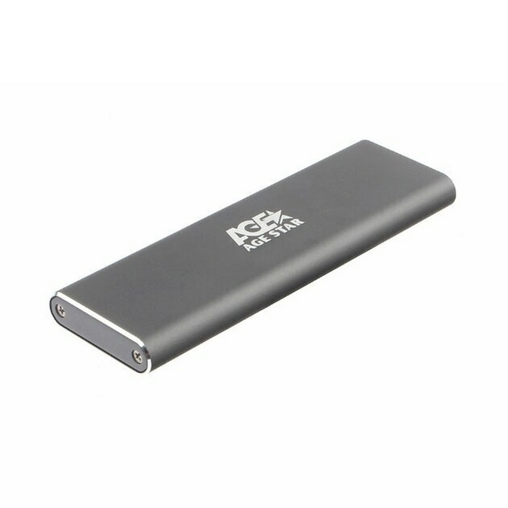 AgeStar 31UBNV1C (GRAY) USB 3.1 Type-C  Внешний корпус M.2 NVME (M-key)  AgeStar 31UBNV1C (GRAY), алюминий, черный [17310]