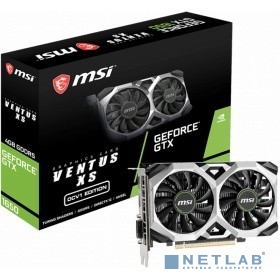 Видеокарта MSI PCI-E GTX 1650 VENTUS XS 4G OCV1 NVIDIA GeForce GTX 1650 4096Mb 128bit GDDR5 1485/8000 DVIx1/HDMIx1/DPx1/HDCP RTL