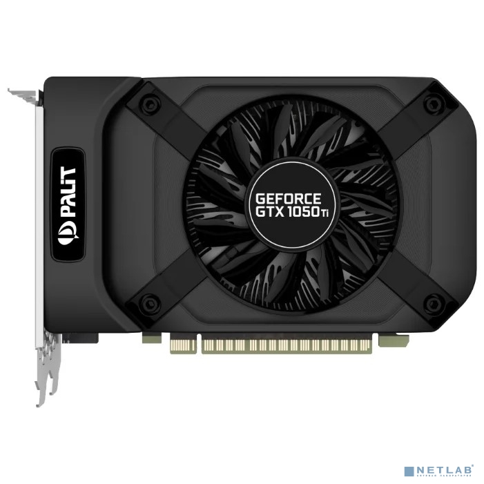 Видеокарта Palit PCI-E PA-GTX1050Ti StormX 4G nVidia GeForce GTX 1050TI 4096Mb 128bit GDDR5 1290/7000 DVIx1/HDMIx1/DPx1/HDCP oem [NE5105T018G1-1070F BULK]