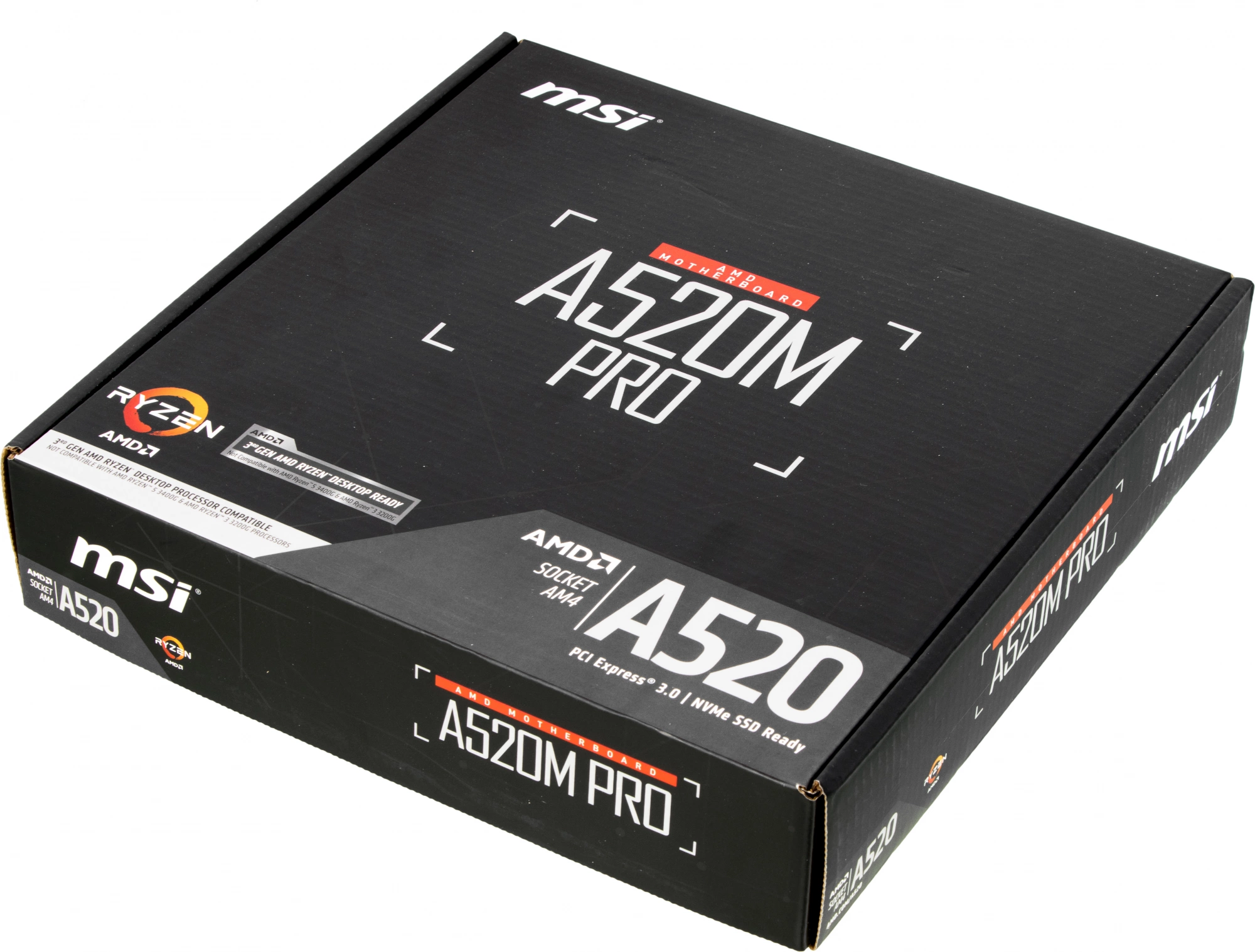 MSI A520M PRO {Soc-AM4 AMD A520 2xDDR4 mATX AC`97 8ch(7.1) GbLAN RAID+VGA+HDMI+DP}