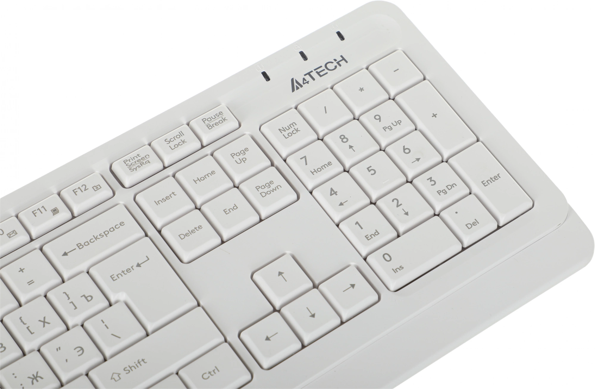 Клавиатура + мышь A4Tech Fstyler FG1012 клав:белый мышь:белый USB беспроводная Multimedia [1599042]