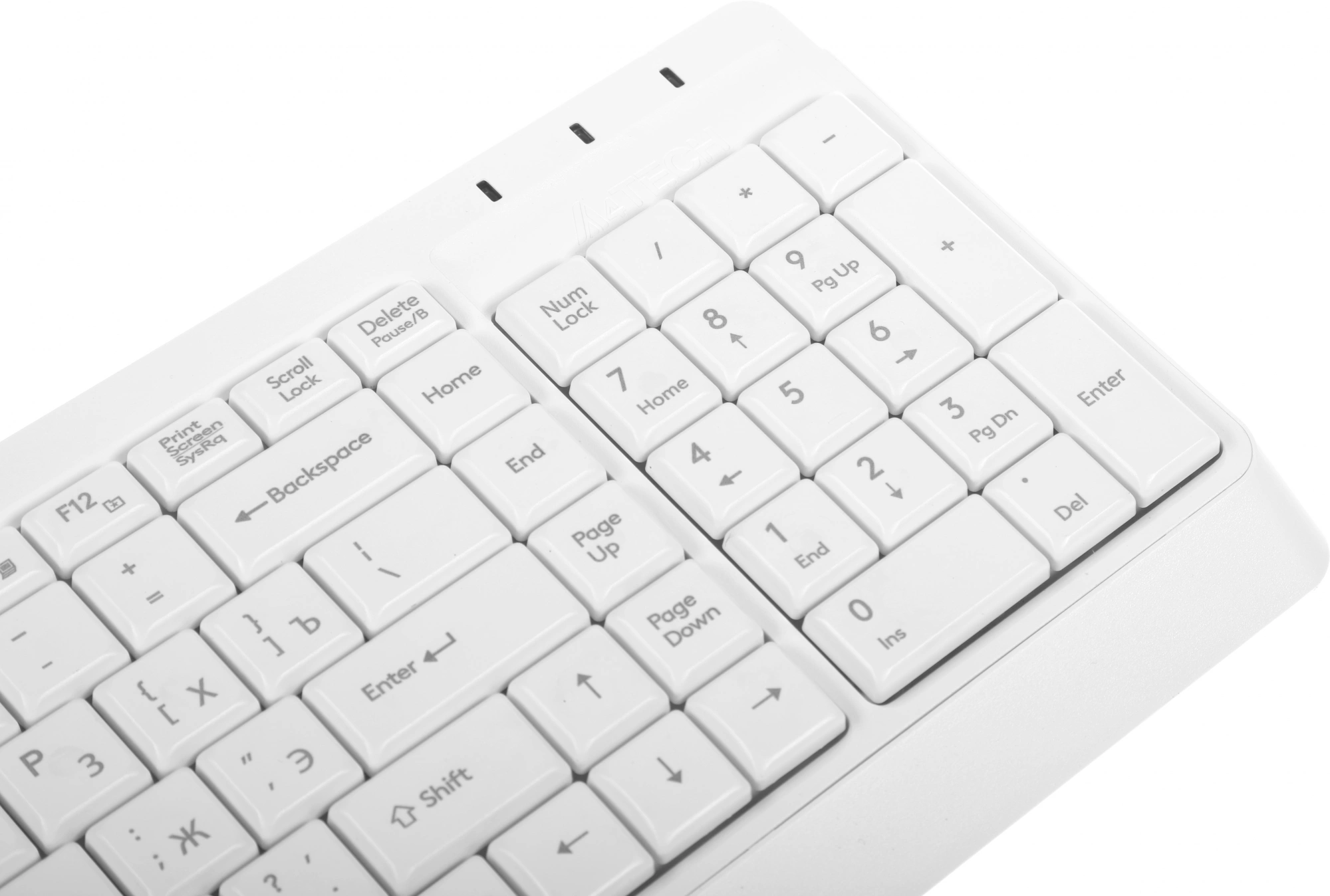 Клавиатура + мышь A4Tech Fstyler F1512 клав:белый мышь:белый USB (F1512 WHITE)