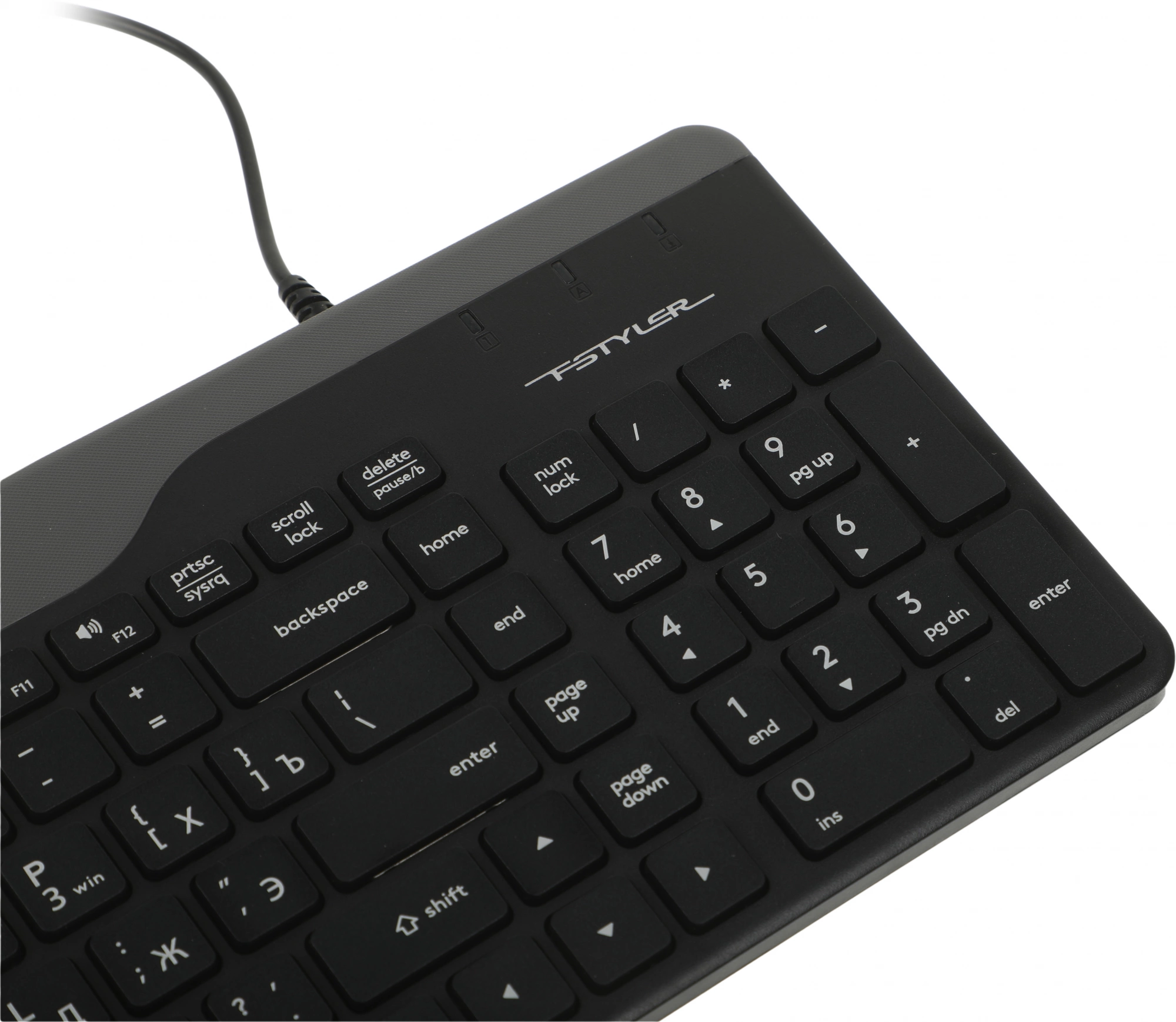 Клавиатура A4Tech Fstyler FK25 черный/серый USB slim [1530215]