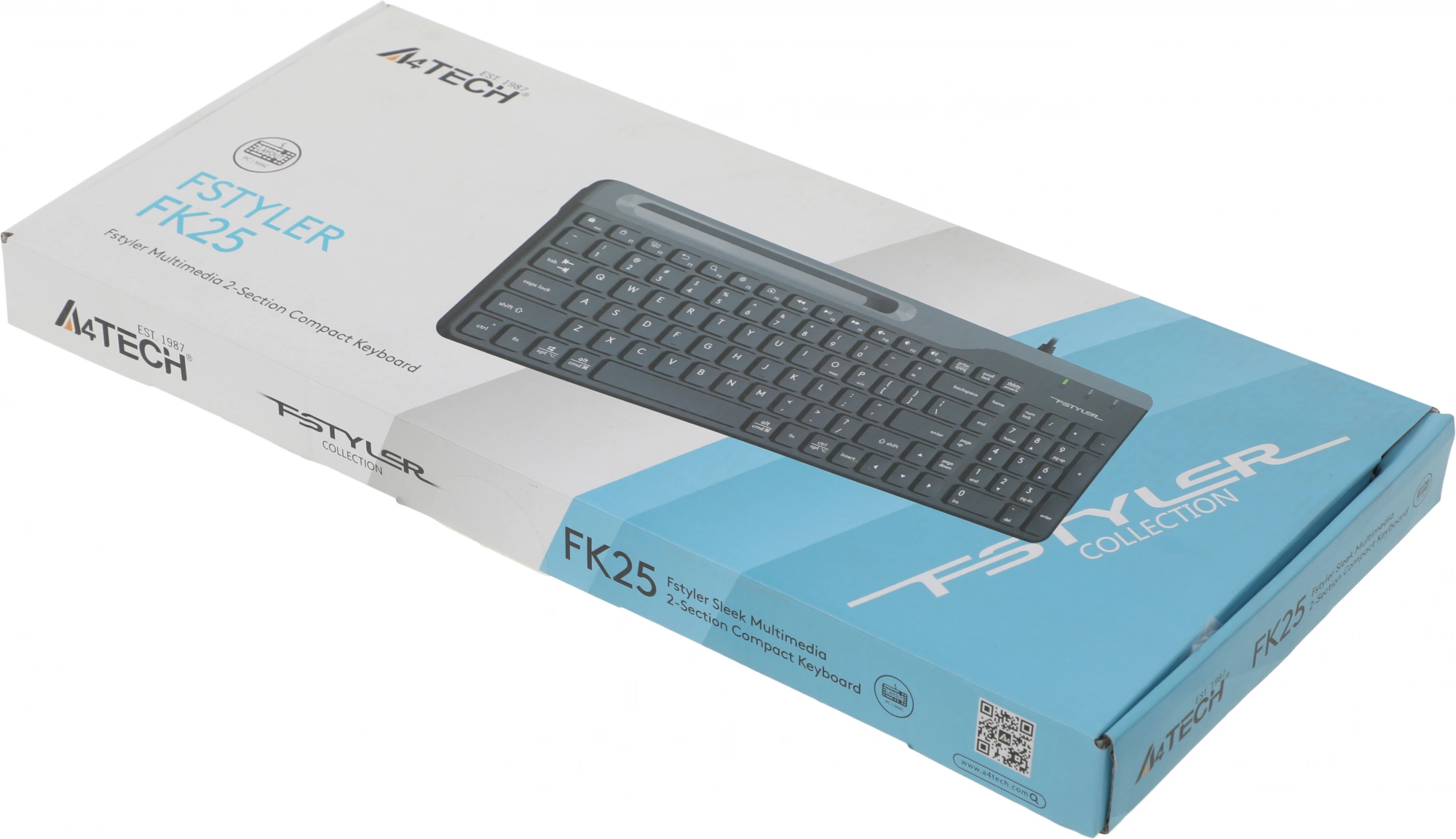 Клавиатура A4Tech Fstyler FK25 черный/серый USB slim [1530215]
